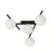 Emibig Deckenleuchte Smart Stahl Schwarz | Geeignet für 4x E14 - Max 10W