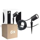 Mehrfachpackung 6x D'Lite Erdspießleuchte Fuse Stromkabel Schwarz | IP65 - Geeignet für 1x GU10 | incl. cable 2 Meter